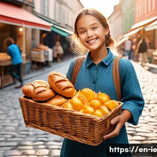 Home 33 마인드풀 트래블의 이점 - A serene scene of a mindful traveler slowly strolling through a vibrant European open-air market at ...